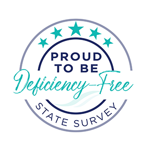 CSL-52009_DeficiencyFreeLogo-2 Proud to be Deficiency-Free State Survey badge – Charter Senior Living of Hazel Crest, Illinois